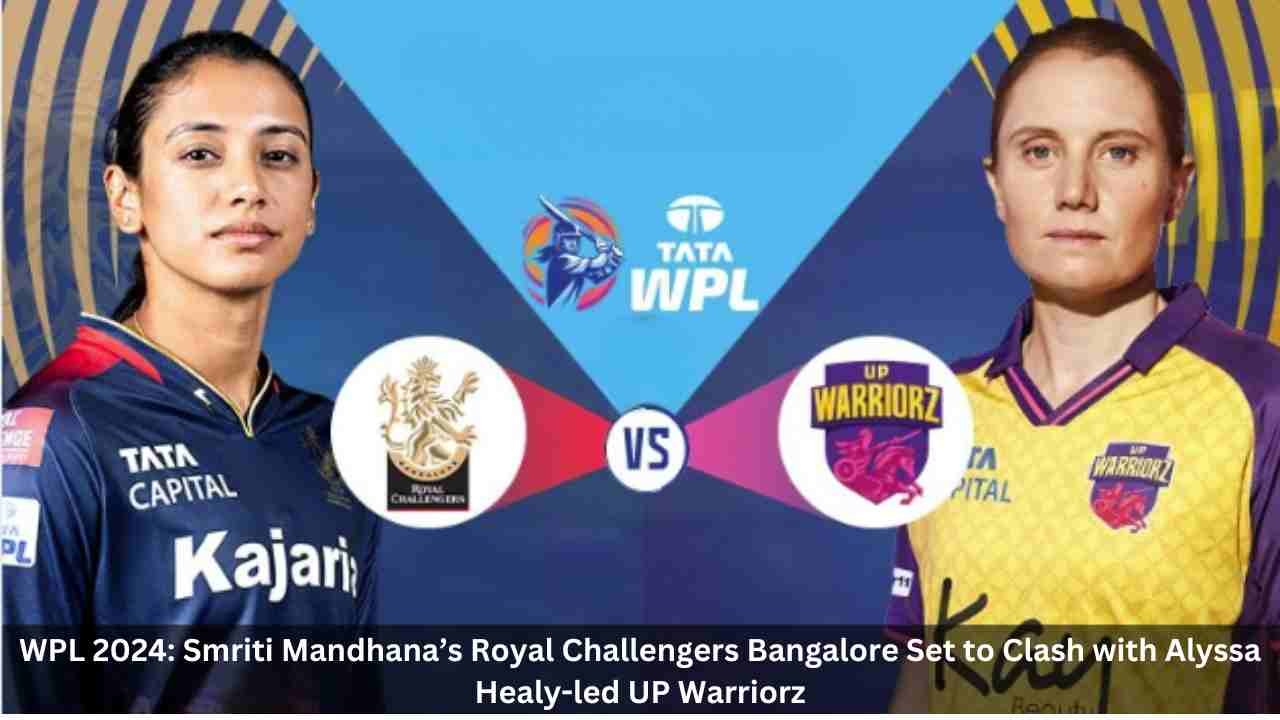 Image of the crucial match between Smriti Mandhana's Royal Challengers Bangalore and Alyssa Healy-led UP Warriorz in WPL 2024.